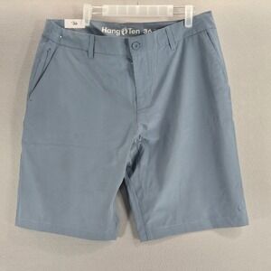 Hang Ten Mens Hybrid Shorts Blue 4-Way Stretch Quick Dry Size 36 NWT